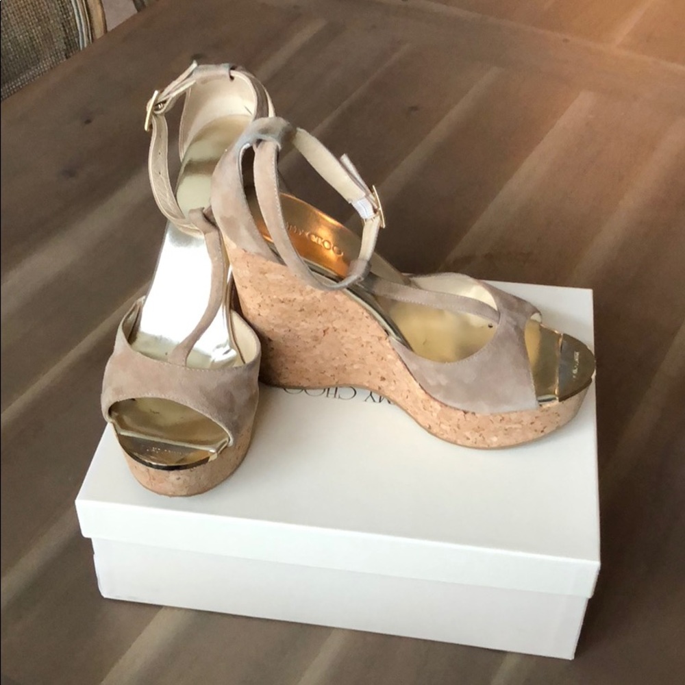 Jimmy Choo Pela suede wedge. 39